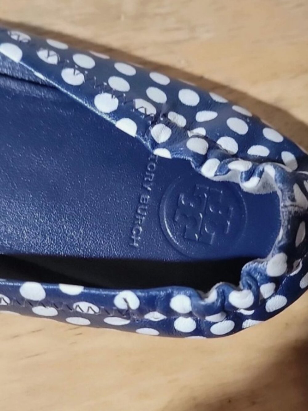 TORY BURCH Minnie Ballet  Polka Dot 8M - Picture 6 of 8